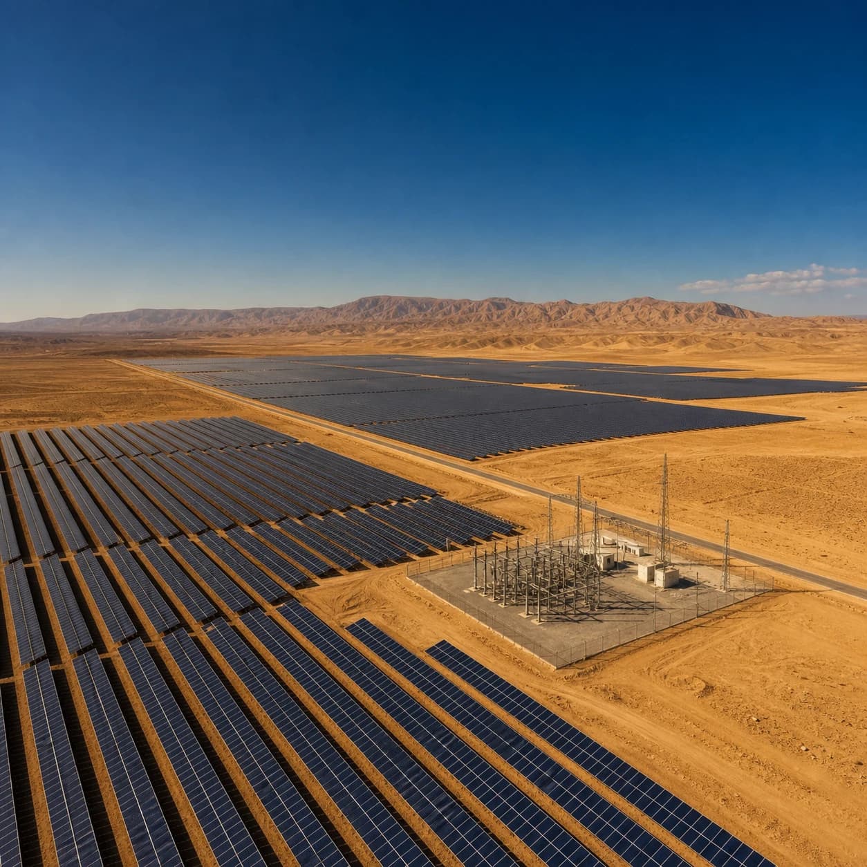 Utility-scale solar infrastructure developed through Arabia Group's energy portfolio